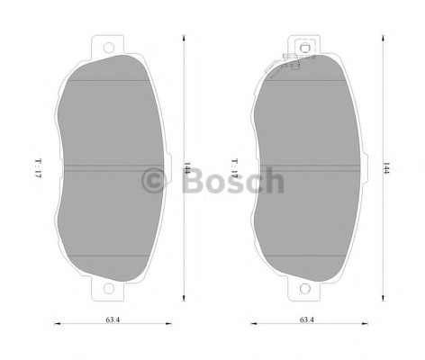 BOSCH 0 986 AB2 256 Brake Pad Set, disc brake
